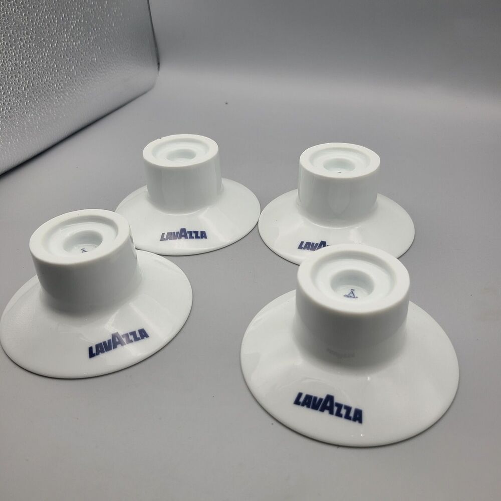 Set (4) Lavazza candleholders d'ancap White Porcelain Italy New